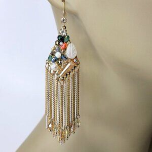 Colourful Long Tassel Earrings